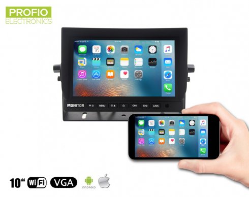 10,1 "WiFi LCD monitor do auta - Mirror Link s možností připojit 2x couvací kameru