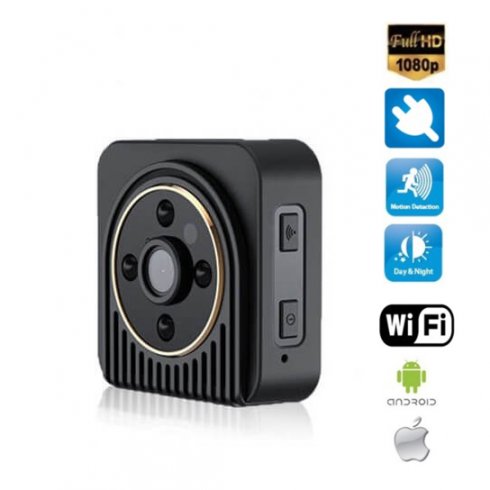 Mini HD-kamera med IR-nattesyn og en synsvinkel på op til 150 ° + WiFi | Cool