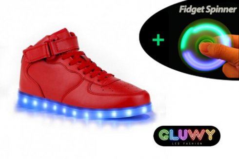 Oefenen gallon perzik Led light shoes - Red Sneakers | Cool Mania