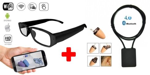 Spyglasses with Full HD and 30 fps hidden camera