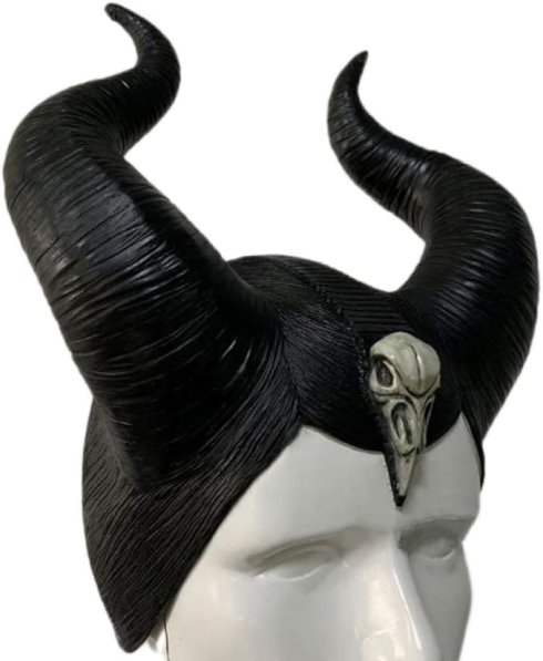 Maleficent Horns hoofdmasker - voor kinderen en volwassenen voor Halloween of carnaval