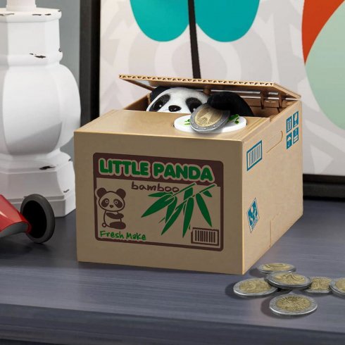 Kutia e parave Panda për monedha - arkë elektronike për fëmijë