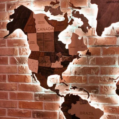 Déco Carte du Monde Murale : Mappemonde Déco - Déco Murale Bois