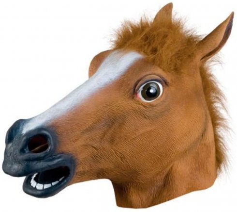 Hestehode maske plastdrakt (Halloween, feiringer)