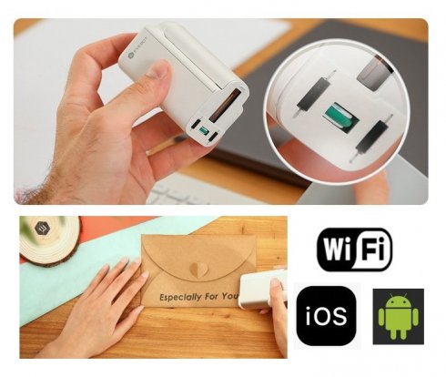 Stampante portatile palmare - EVEBOT Mini pen Wifi - stampa logo +