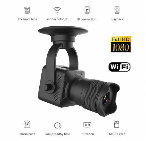 Mini Camara Oculta Espia De Seguridad WiFi 1080P Con Audio y Video Para  Casa Car