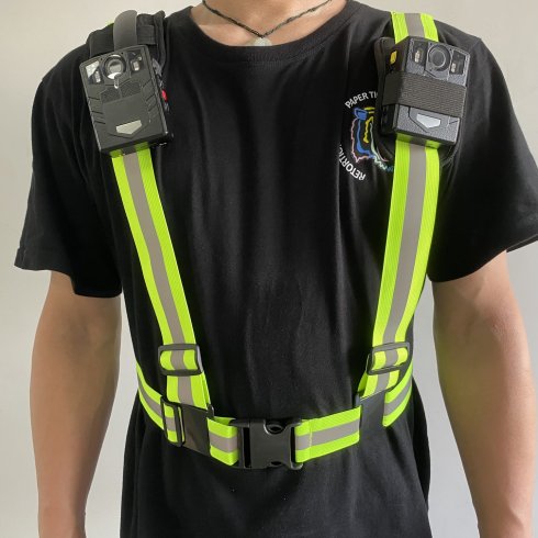 Body strap with reflective strip for BODY camera