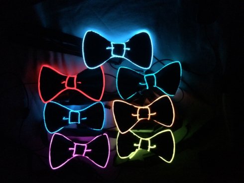 Flashing men bow ties - Green | Cool Mania