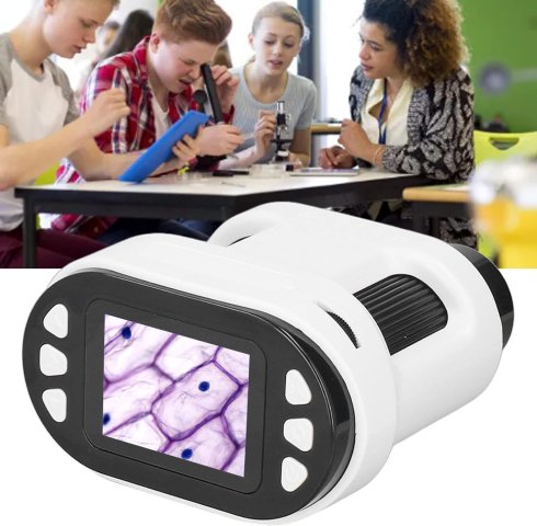 Télescope et microscope 2 en 1 pour enfants - zoom 5 à 200x - enregistrement sur carte micro SD