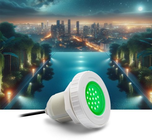 Pencahayaan kolam - Lampu lampu warna LED RGB kalis air IP68 + kuasa 3W - 103mm