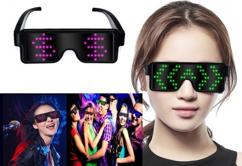 LED-Partybrille mit Animationen Mania Cool 