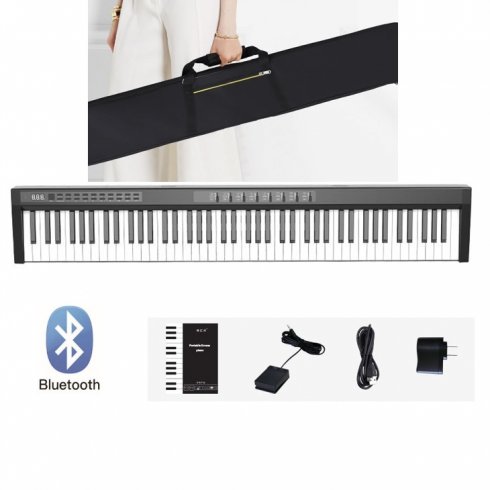 Keyboard elektronik (piano digital) 125cm dengan 88 tuts + bluetooth + speaker stereo