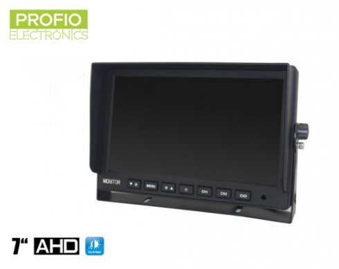 AHD 7 "LCD bilmonitor + 3 AV-innganger