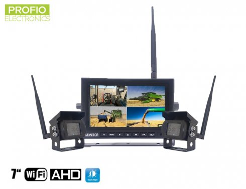 Câmera de backup sem fio com monitor AHD WiFi SET - 1 monitor AHD de 7 "+ 2x câmera HD