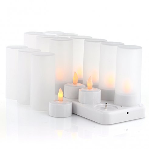 Kit 12 bougies LED rechargeables SMART FLAME | Smartcandle
