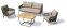 Luksus havesofaer - Moderne sæt til 5 personer + højt sofabord