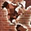 Bản đồ thế giới bằng gỗ trang trí tường 3D với đèn nền LED RGB - kích thước 150cm x 90cm
