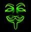 Maski na Halloween LED - Zielony