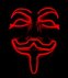 匿名を照らすマスク - 赤