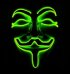 Helovīna maskas LED - Zaļa
