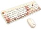 Set Wireless keyboard and mouse - Teddy Bear design - Brown color