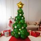 Balonfa - Felfújható ballon karácsonyfa (66 karácsonyi lufi) - Fehér / zöld 195 cm-ig