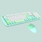 Wireless mouse and keyboard set Wifi - Stylish design Green color