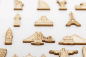 Mini monuments - accessories for a wooden wall map 22 pcs