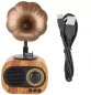 Bluetooth radio prijímač - retro vintage dizajn dreveny s Bluetooth + FM/AM rádio / AUX / USB disk / Micro SD