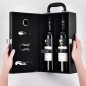 Wine gift baskets - Luxury gift box (set) with wine eco leather packaging for 2 bottles + accessories