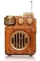 古いビンテージラジオ受信機 - レトロな木製、Bluetooth + FM/AMラジオl/AUX/USBディスク/マイクロSD付き