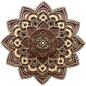 Mandala wanddecoratie - Houten mandala wanddecoratie gemaakt van hout 3D - Roos