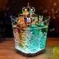 Cubo de enfriamiento - Cubo de hielo con LED que cambia de color para champán / vino (bebidas alcohólicas) 4L