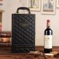 Gift box with wine - Luxury set (wine cases) baskets eco leather for 2 bottles + accessories