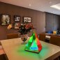 Lighted pyramid - 3D led pyramid light as table lamp acrylic mirror decoration for the table