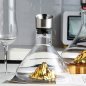 Wine carafe - Luxury wine decanter 1500ml set with gold mountain + cleaning balls