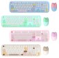 Conjunto de teclado e mouse sem fio Wifi - Design elegante Cor marrom