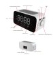 Alarm clock + wireless charger 10W + battery 2200 mAh with USB A and USB C output 5V