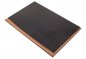 Cojín de escritorio de cuero - diseño de lujo de madera + cuero negro (hecho a mano)