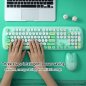 Wireless mouse and keyboard set Wifi - Stylish design Green color