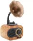 Bluetooth radio přijímač - retro vintage design dřevěné s Bluetooth + FM/AM rádio / AUX / USB disk / Micro SD