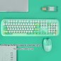 Wireless mouse and keyboard set Wifi - Stylish design Green color