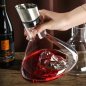 Wine decanter - luxury wine carafes 1500ml set with silver mountain + cleaning balls