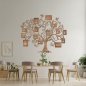 Family tree wall decor - custom (personalized) wooden wall art  + photo frames - 160×140 cm