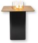 Gas fireplace in bar table made of ceramic stone 100x106cm + metal body + decorative glass