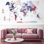 Wooden world map on wall 3D - URBAN 100x60cm