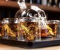 Coffret carafe à whisky en cristal Skull 1000 ml avec 6 verres 3D 75 ml