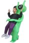 Inflatable alien costume - Green (suit) Alien mascot with fan