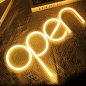 Semn OPEN - panou publicitar LED neon reclamă iluminată strălucitoare