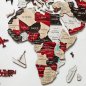 Exclusive 3D world map made of wood - URBAN 300 cm x 175 cm